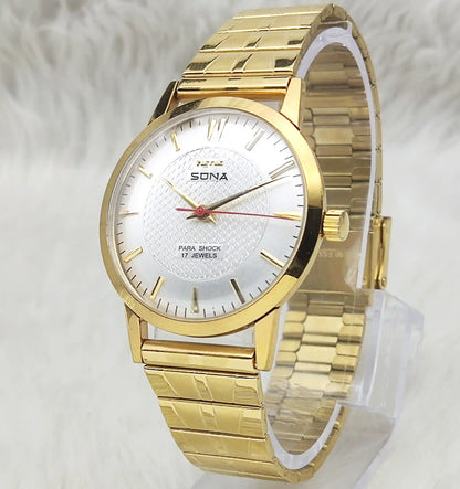 HMT Sona Handwinding Watch - Timeless Mechanical Elegance with Silver Dial