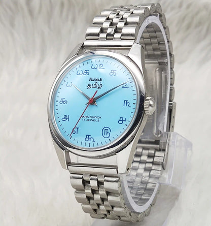Experience Timeless Luxury with the HMT Tamil Numerals Tiffany Dial Watch