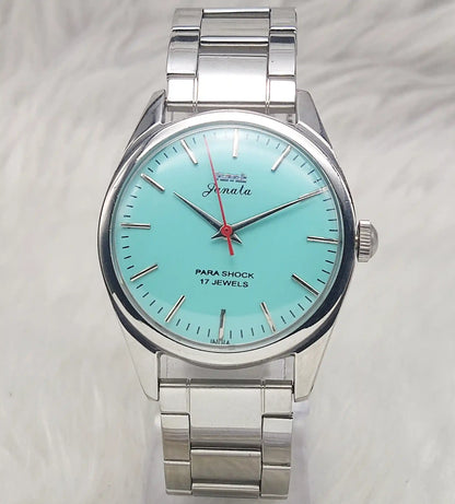 HMT Janata Men's Watch - Timeless Turquoise Dial with Handwinding Precision