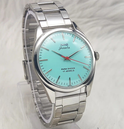 HMT Janata Men's Watch - Timeless Turquoise Dial with Handwinding Precision