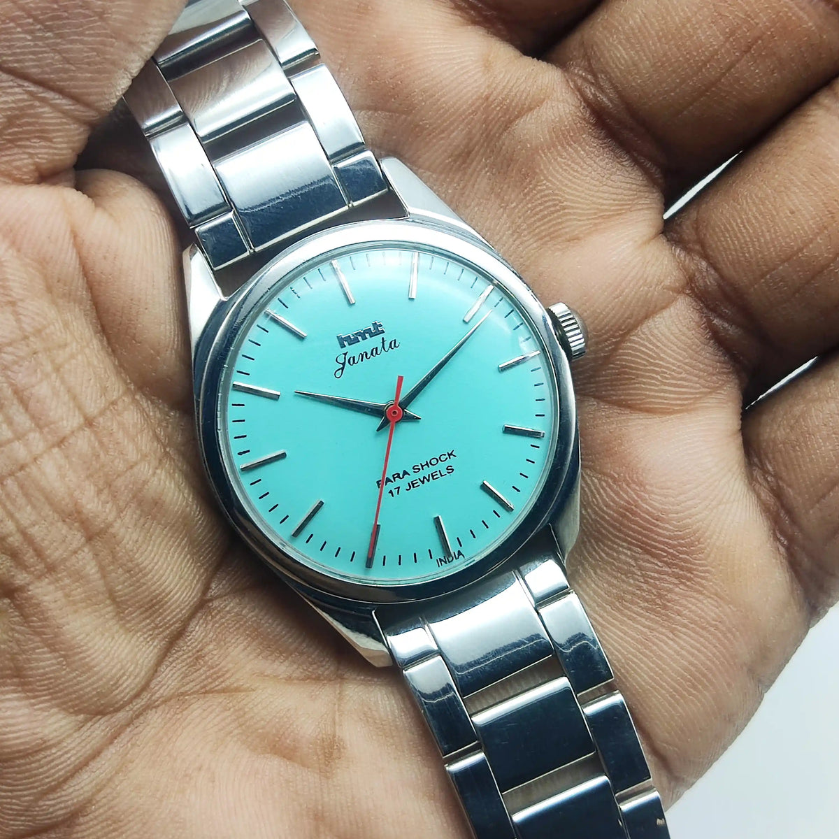 HMT Janata Men's Watch - Timeless Turquoise Dial with Handwinding Precision