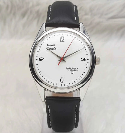 HMT Janata White Dial 17 Jewels Handwinding Watch English Numerals