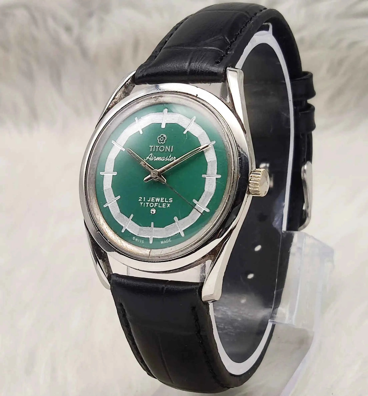 Titoni Women's Watch Green Dial - 21 Jewels Handwinding Elegance