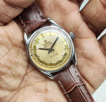 Titoni Airmaster Women's Watch Golden Dial 21 Jewels Handwinding