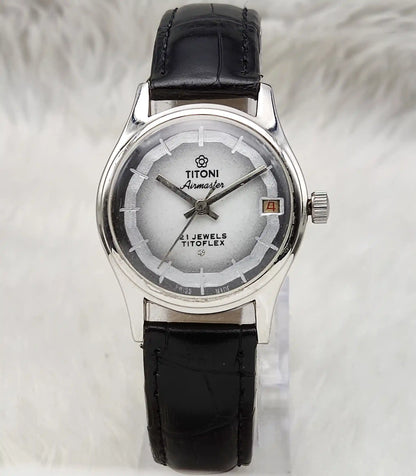 Titoni Airmaster Women's Watch Gray Dial - 21 Jewels Handwinding