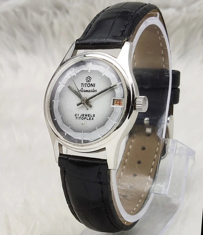 Titoni Airmaster Women's Watch Gray Dial - 21 Jewels Handwinding