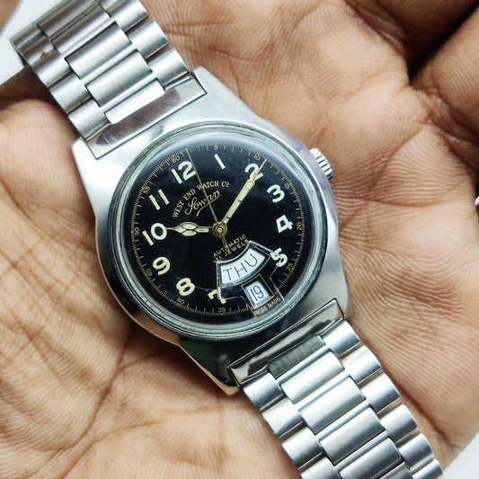 West End Automatic Watch - Timeless Elegance with 21 Jewels and Day-Date Functionality