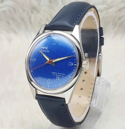 HMT Janata Watch Blue Dial Handwinding 17 Jewels – Timeless Elegance