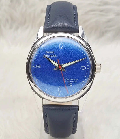 HMT Janata Watch Blue Dial Handwinding 17 Jewels – Timeless Elegance