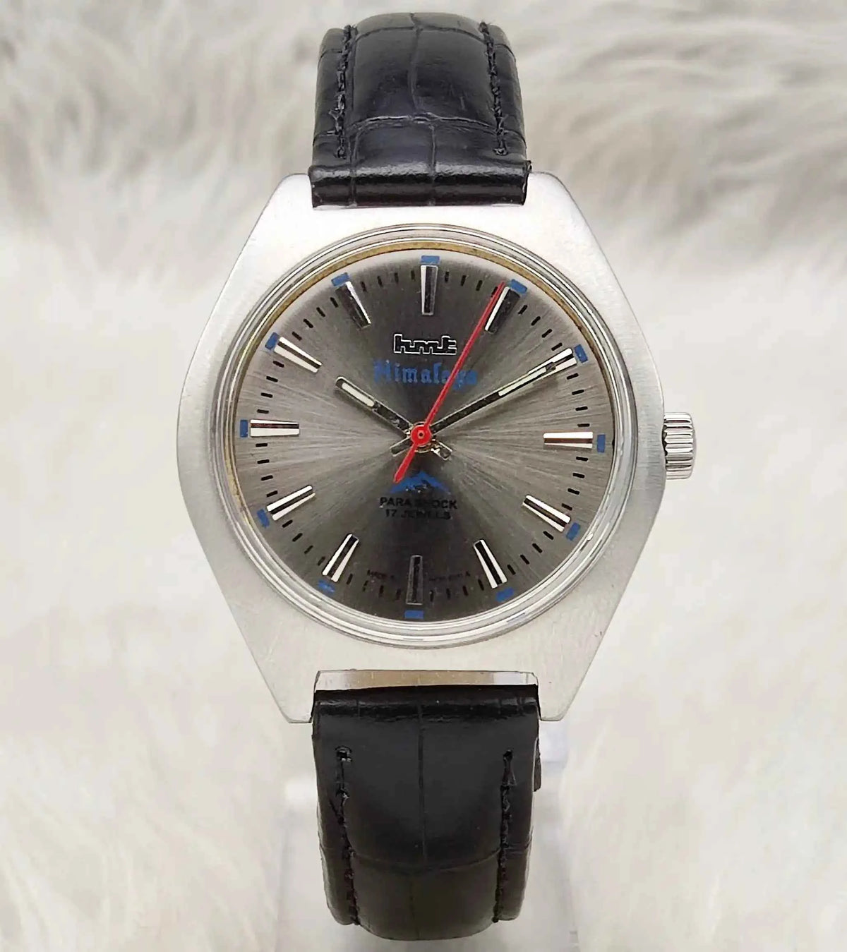HMT Himalaya Gray Dial Watch with 17 Jewels Handwinding and Stick Indices