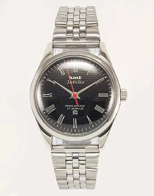 HMT Jubilee Black Dial Watch - Mechanical Watch