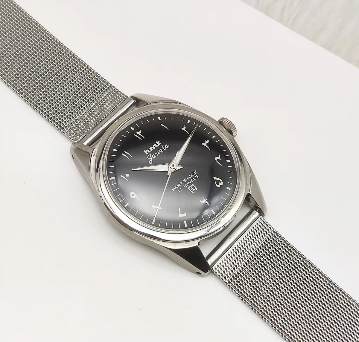 HMT Janata Arabic Watch – Black Dial Handwinding 17 Jewels