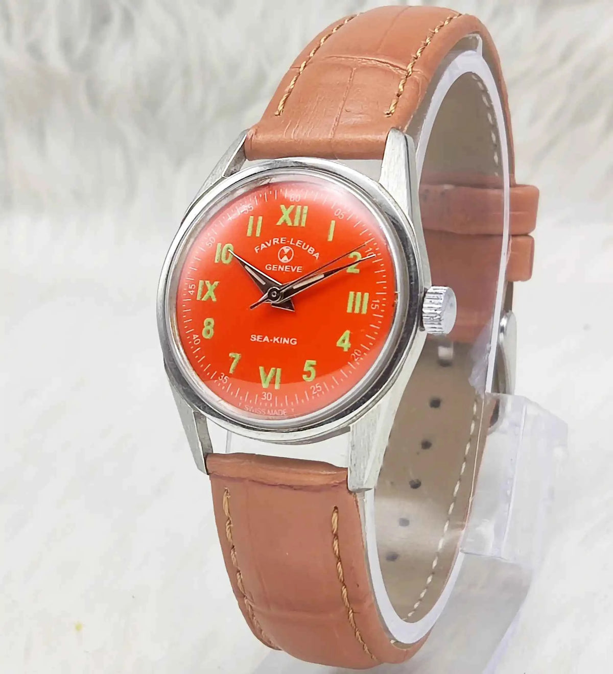 Favre Leuba Handwinding Watch with Reddish Dial - A Timeless Luxury for collectors
