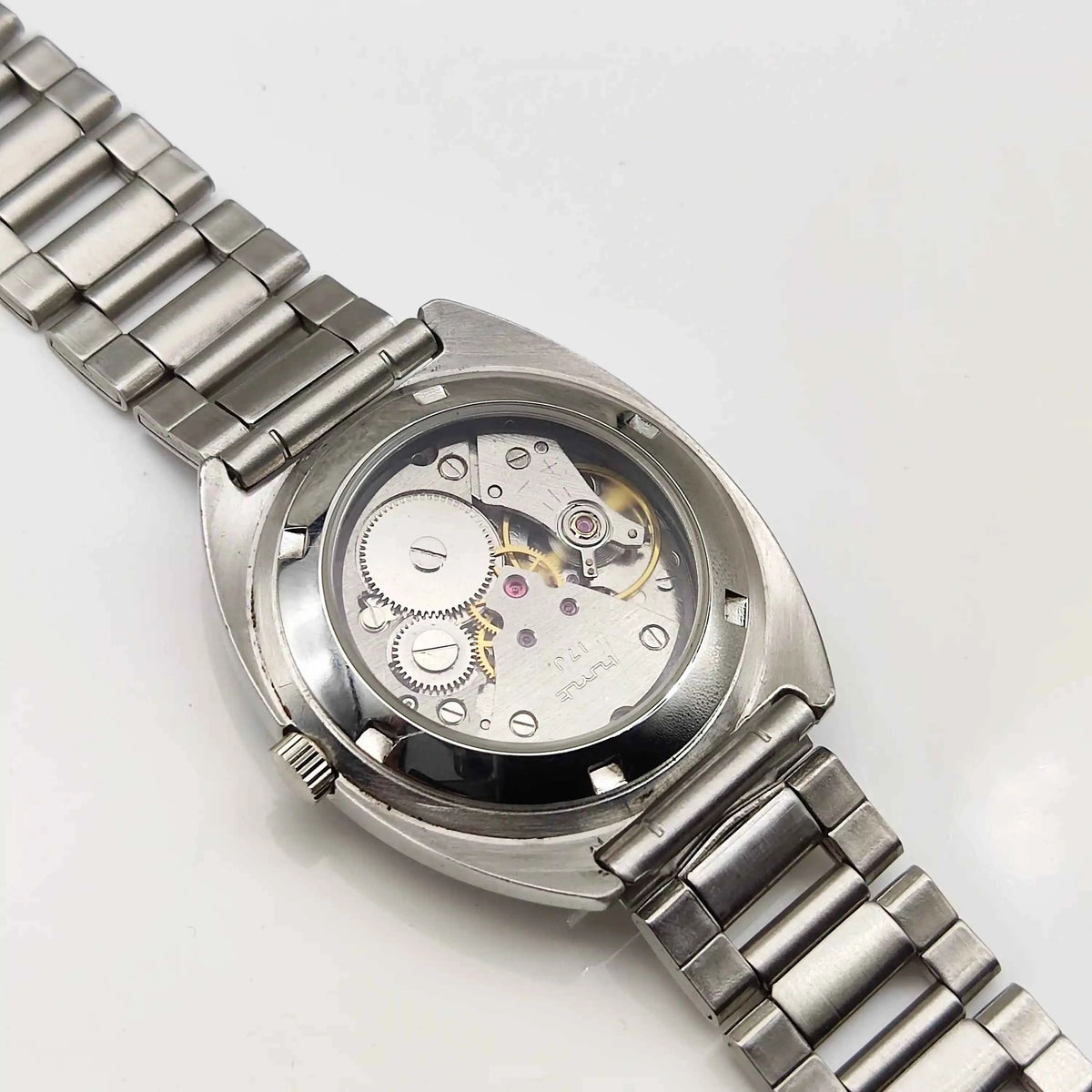 HMT Himalaya Bluish Dial Watch with 17 Jewels and Transparent Back