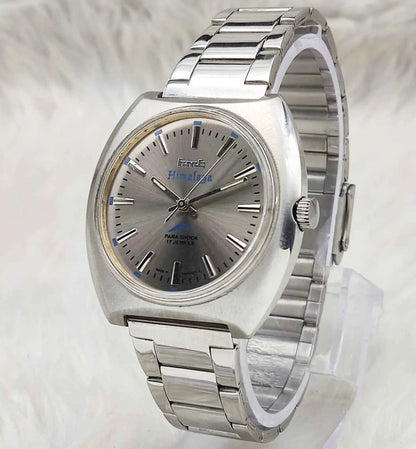 HMT Himalaya Handwinding Watch with Gray Dial and Stick Indices