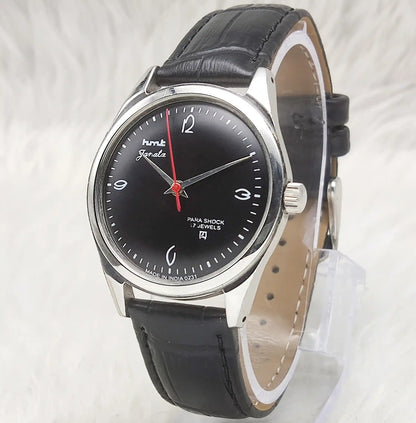 HMT Janata Black Dial Watch - Timeless Mechanical Elegance with 17 Jewels