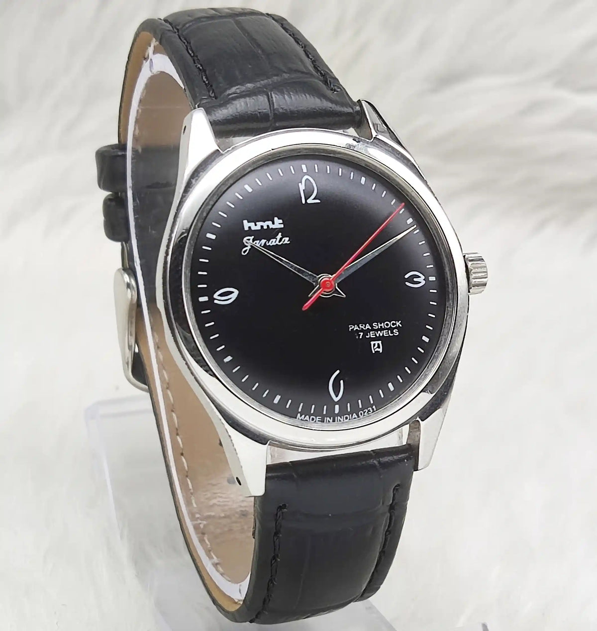 HMT Janata Black Dial Watch - Timeless Mechanical Elegance with 17 Jewels