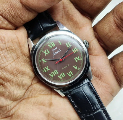 HMT Janata Brown Dial Handwinding Watch: A Timeless Classic for Discerning Men