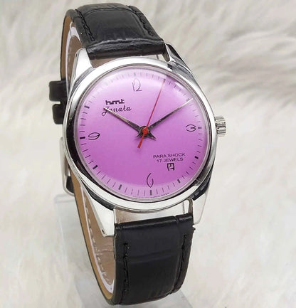 HMT Janata Purple Dial Watch - A Timeless Classic for Men with 17 Jewels