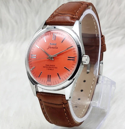 HMT Janata Stick Watch - Classic Handwinding Elegance with 17 Jewels