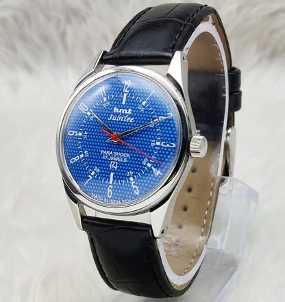HMT Jubilee Blue Dial Watch 17 Jewels Handwinding