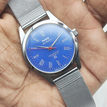 HMT Jubilee blue dial watch Handwinding Blue Dial 17 Jewels
