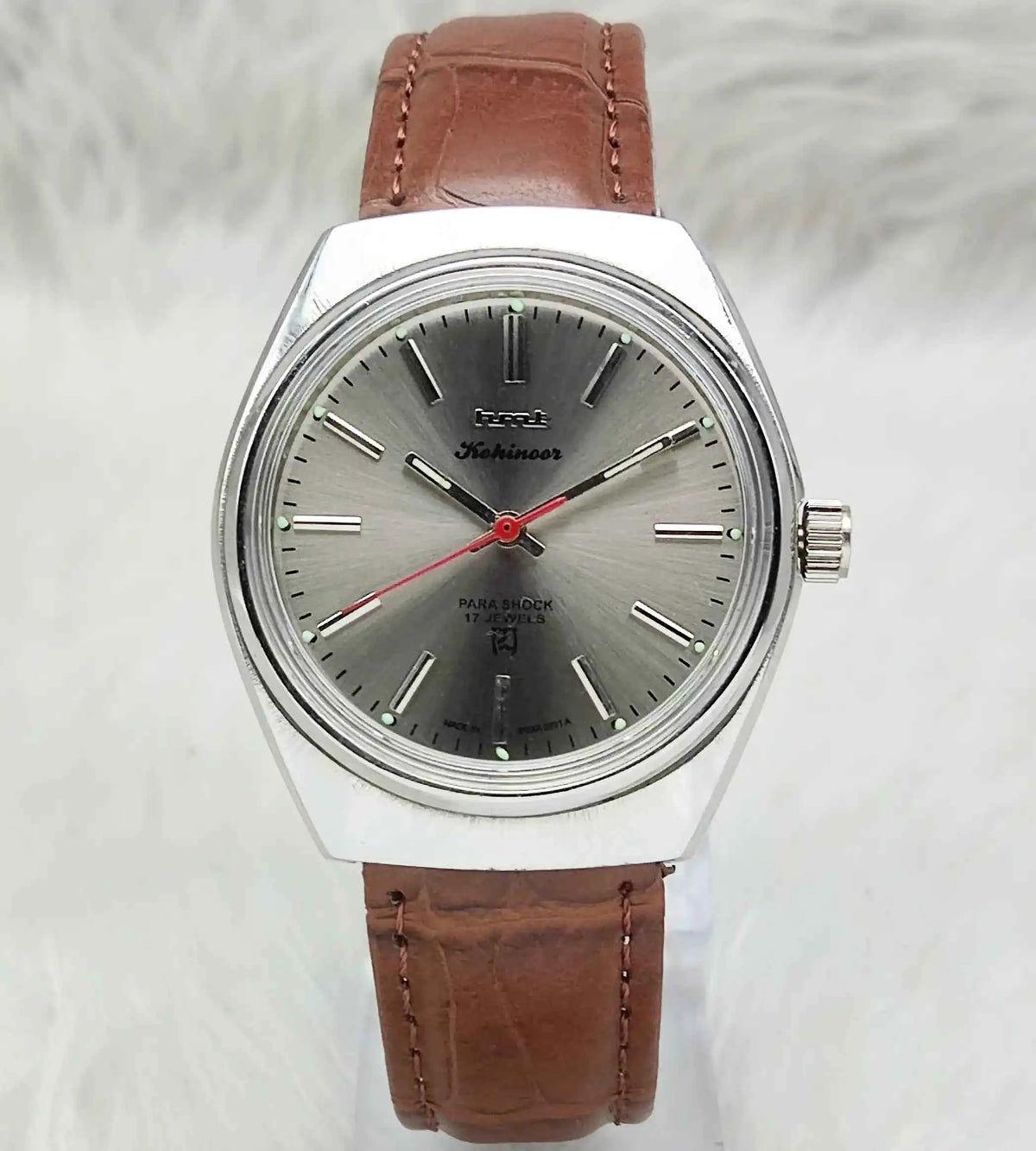 HMT Kohinoor Gray Dial Watch - 17 Jewels Handwinding Timepiece