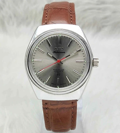 HMT Kohinoor Gray Dial Watch - 17 Jewels Handwinding Timepiece
