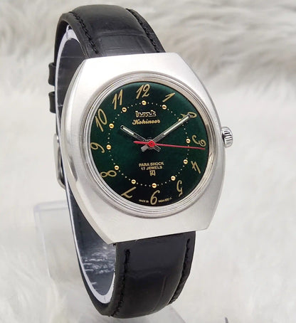 HMT Kohinoor Handwinding Watch Apple Green Dial 17 Jewels