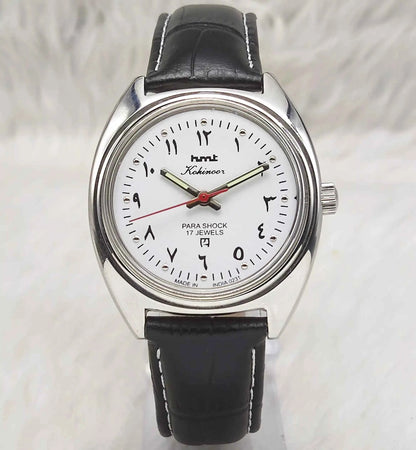HMT Kohinoor 17 Jewels Handwinding Watch with Arabic Numerals and White Dial