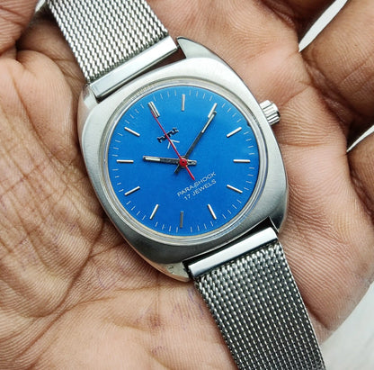HMT Light Blue Dial Watch - 17 Jewels Mechanical Handwinding