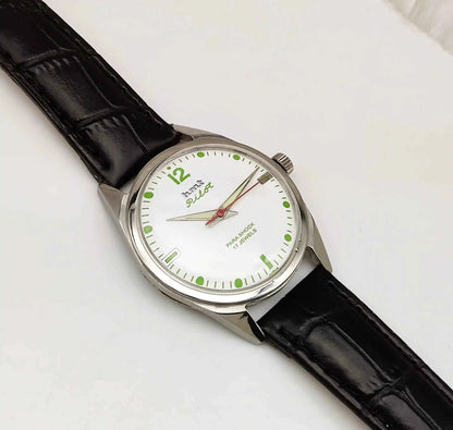 HMT Pilot Mechanical Watch 17 Jewels White Color Handwinding