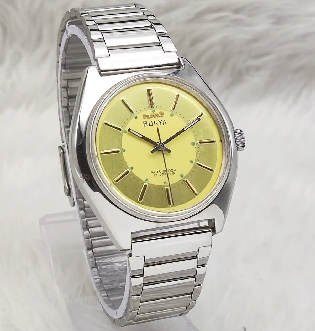 Elevate Your Style with the HMT Surya Men's Watch - Stunning Sun Yellow Dial
