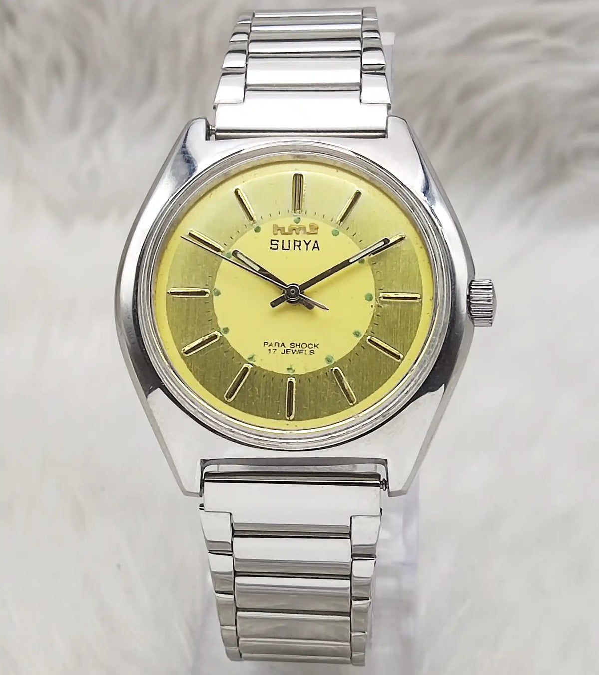 Elevate Your Style with the HMT Surya Men's Watch - Stunning Sun Yellow Dial
