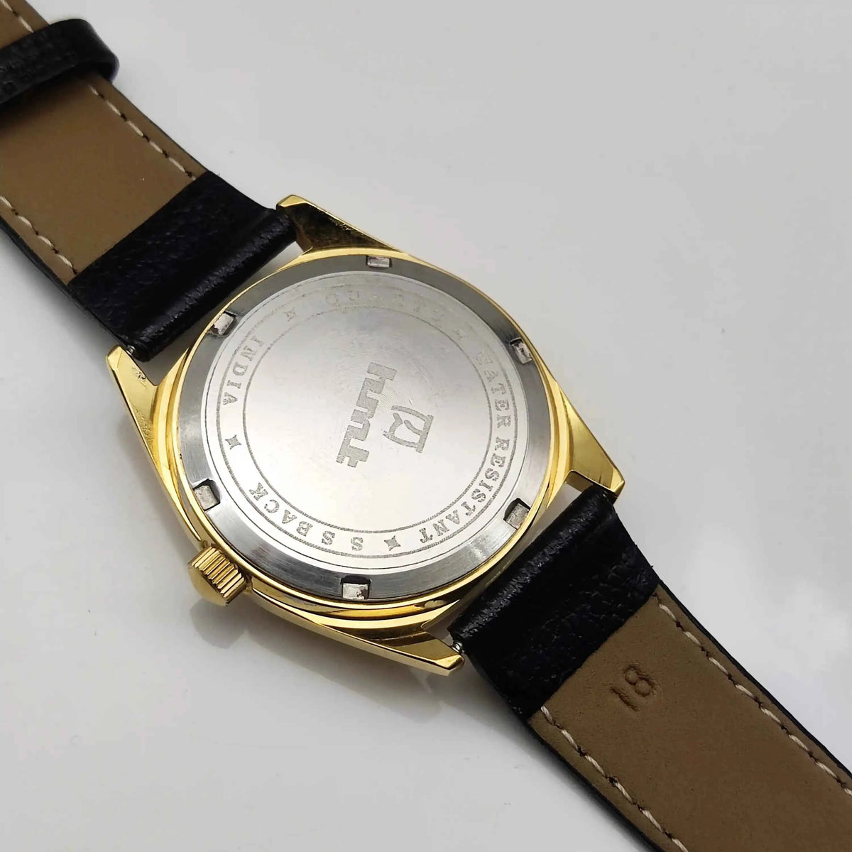 HMT Swarna Day Date Watch - Experience Timeless Elegance with a Goldenish Dial