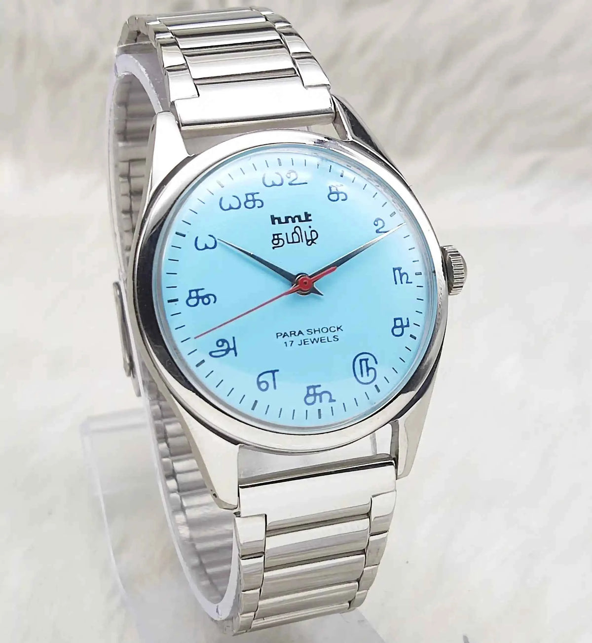 HMT Tamil Numerals Handwinding Tiffany Dial 17 Jewels Watch - Timeless Elegance