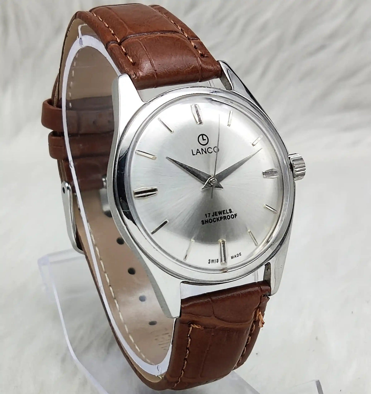 Lanco Men's Mechanical Watch Silver Dial 17 Jewels