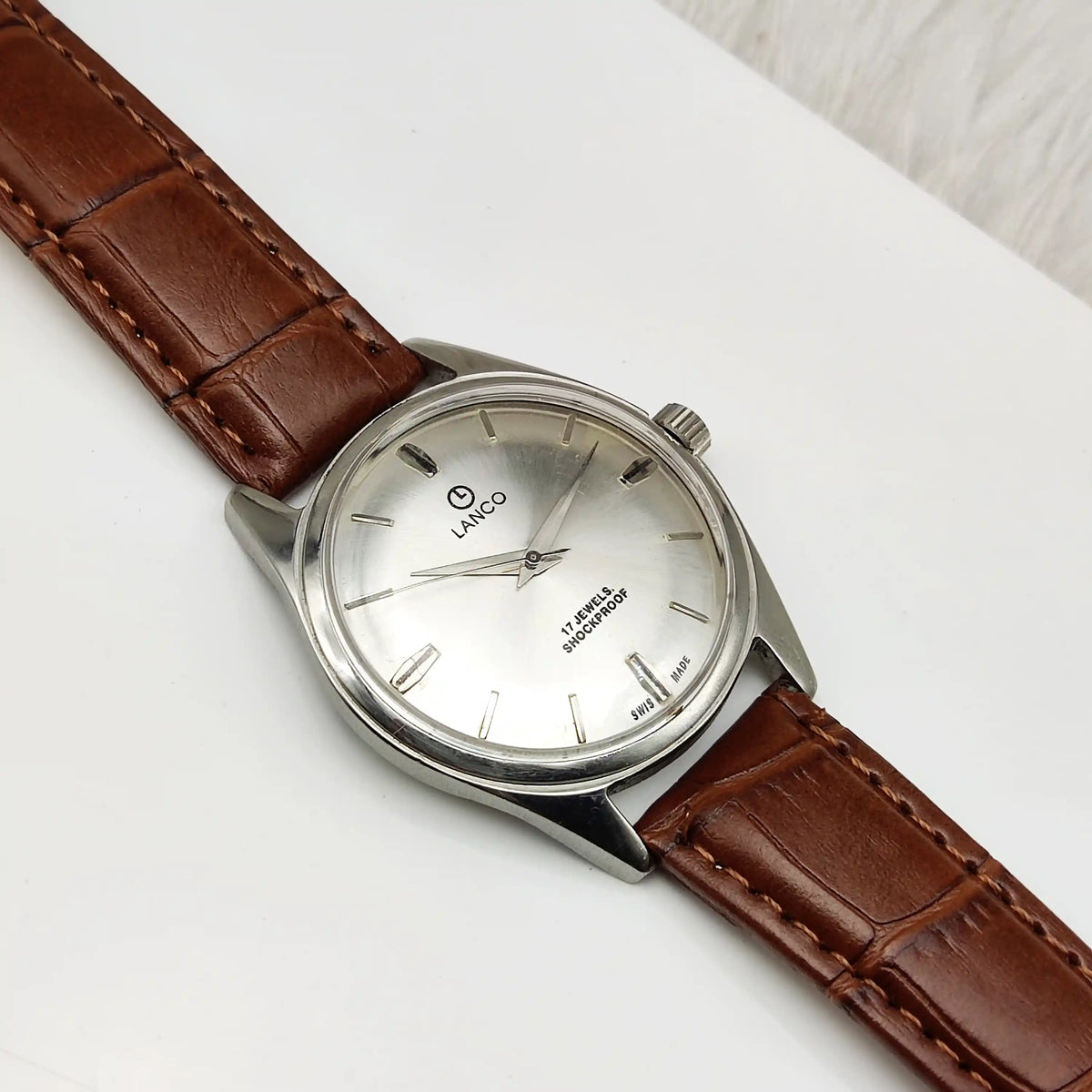 Lanco Men's Mechanical Watch Silver Dial 17 Jewels
