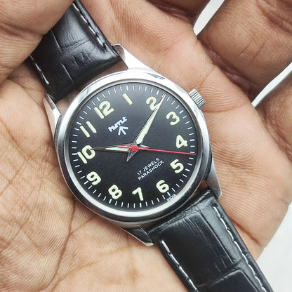 HMT Black Dial Mechanical Watch 17 Jewels