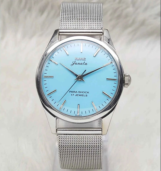 HMT Janata Tiffany Dial Handwinding Stick Indices Watch
