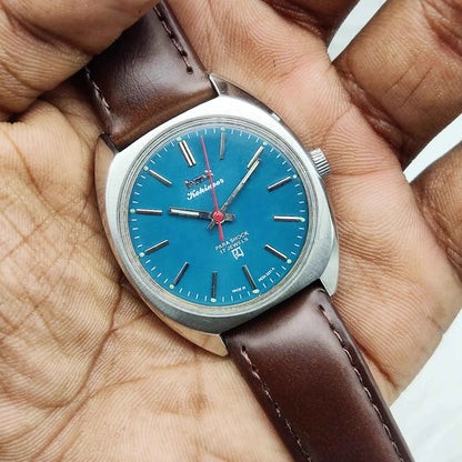 HMT Kohinoor Handwinding Watch with Peacock Green Dial and 17 Jewels